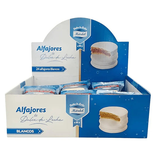 Alfajores de  Mardel Chocolate blanco Caja 24 Uds.