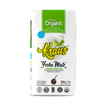 Kraus Yerba Mate Orgánica Fair Trade Pura Hoja 500gr - Sin Palo | Sabor Intenso