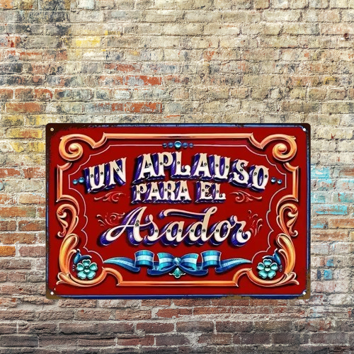 Placa "Aplauso para el Asador"