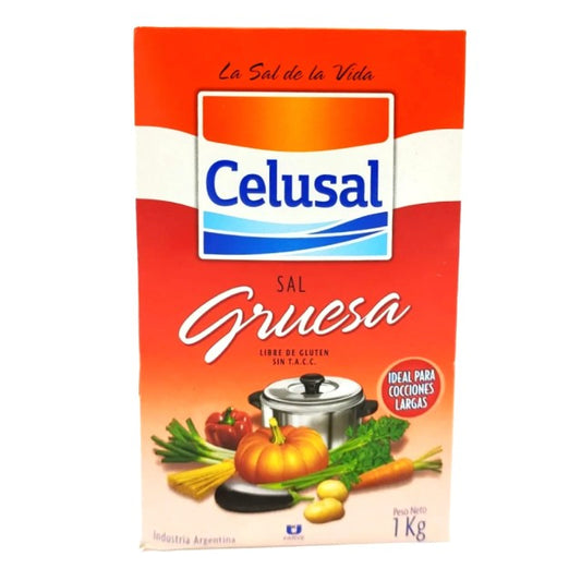 Especies Sal Gruesa Argentina Celusal Envase Cartón 1 Kilo