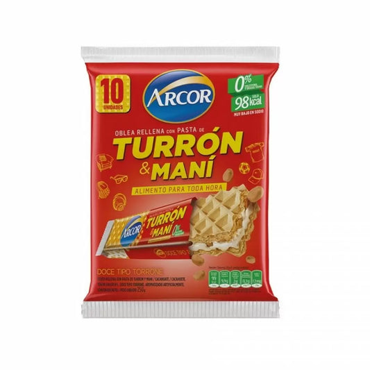 Turrón de Maní Arcor Blister 10 Unidades 250g